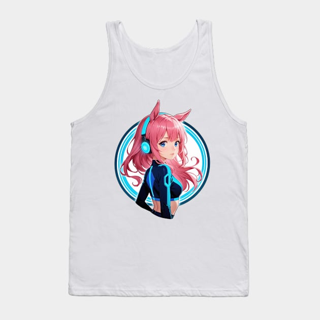 SciFi bunny girl Tank Top by KawaiiDreamyPixie